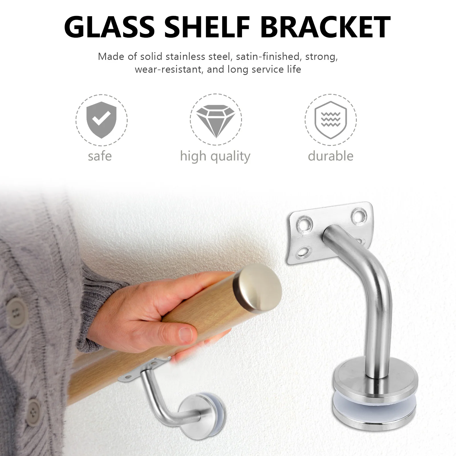 Прочный стеклянный кронштейн из нержавеющей стали толщиной 8-16 см