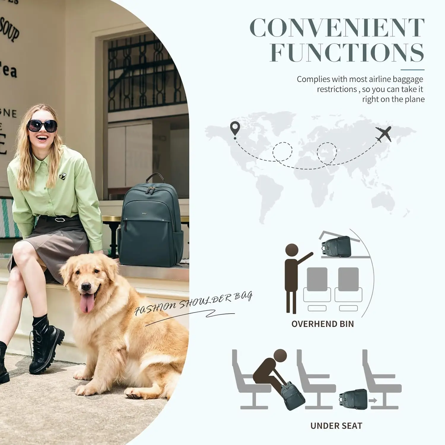 Golf supags стильный рюкзак для ноутбука для женщин - Фотография_5