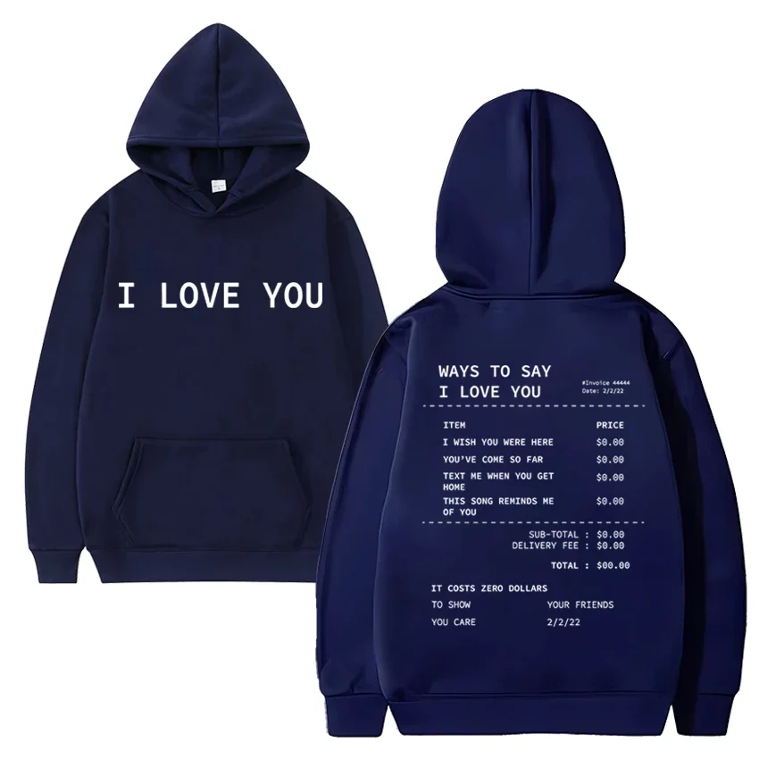 Толстовки с рисунком funny ways to say i love you для мужчин и женщин - Фотография_3