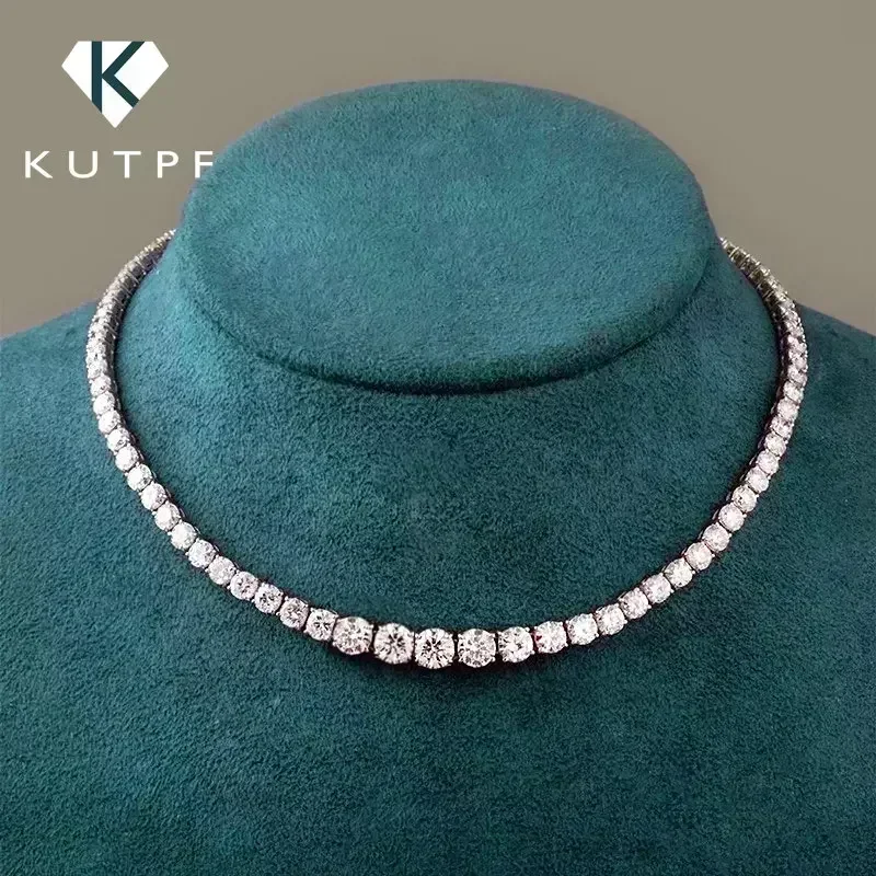 Женское теннисное ожерелье moissanite