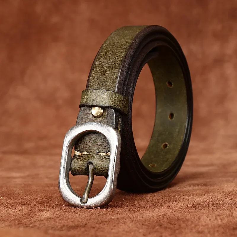 Ремень из натуральной воловьей кожи для модных дам - Фотография_5