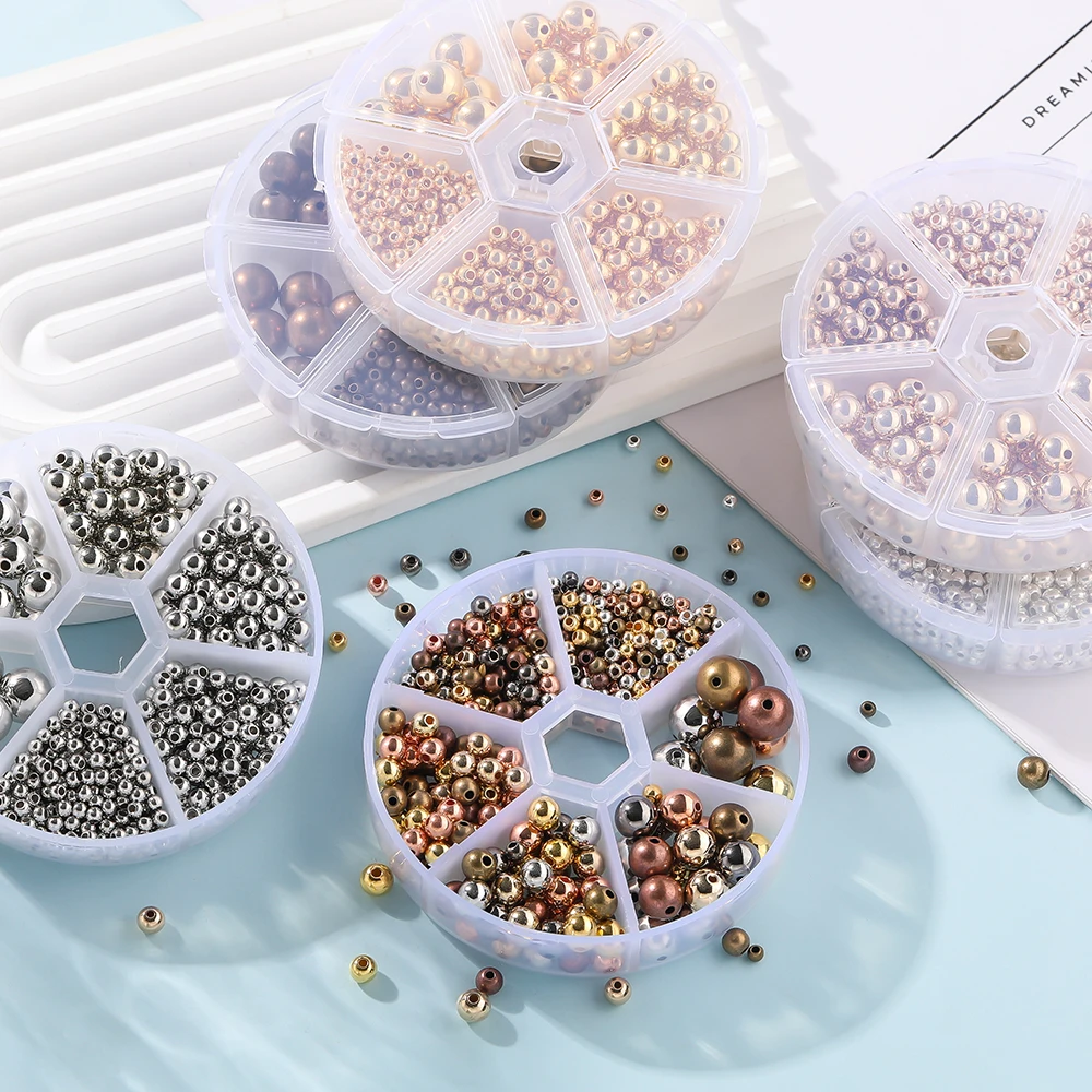 3-10 мм ccb гладкие шариковые бусины-разделители - Фотография_5