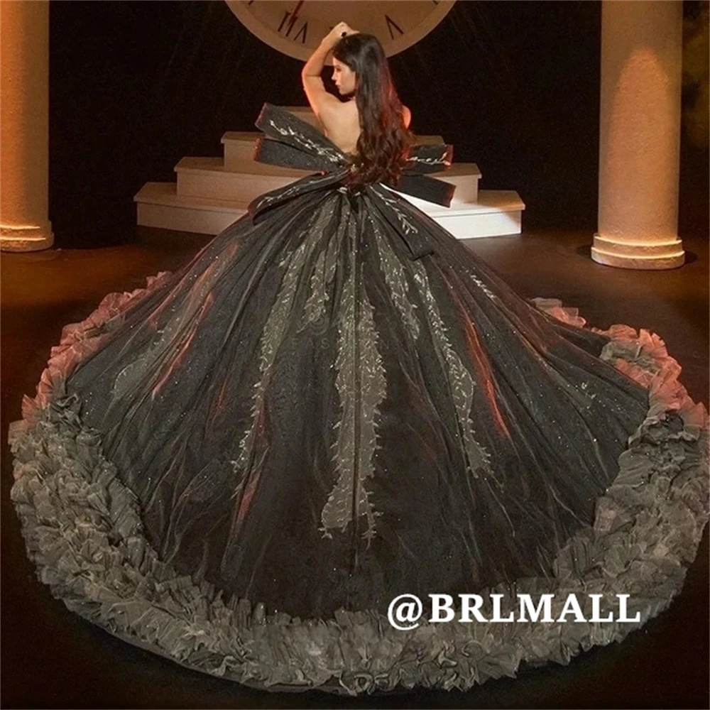 Brlmall бальное платье со рюшами sweet 15 - Фотография_3