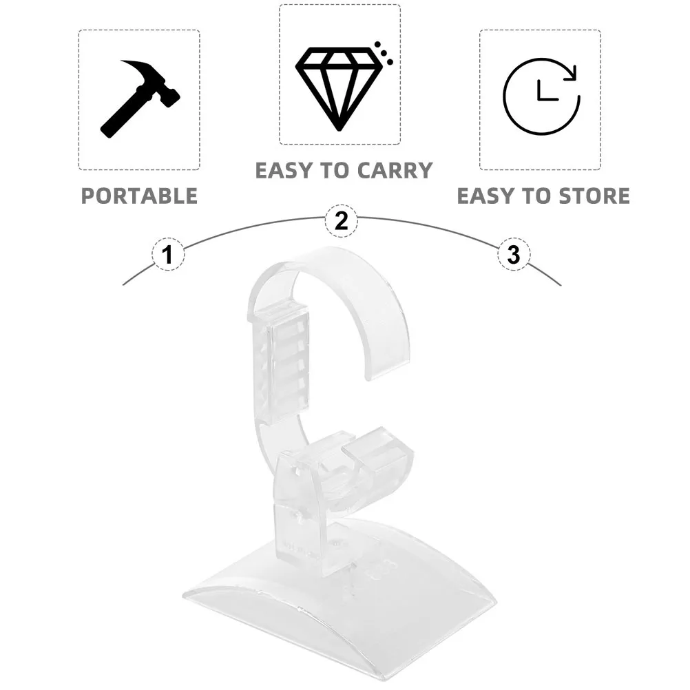 Регулируемая прозрачная пластиковая подставка для часов - Фотография_6