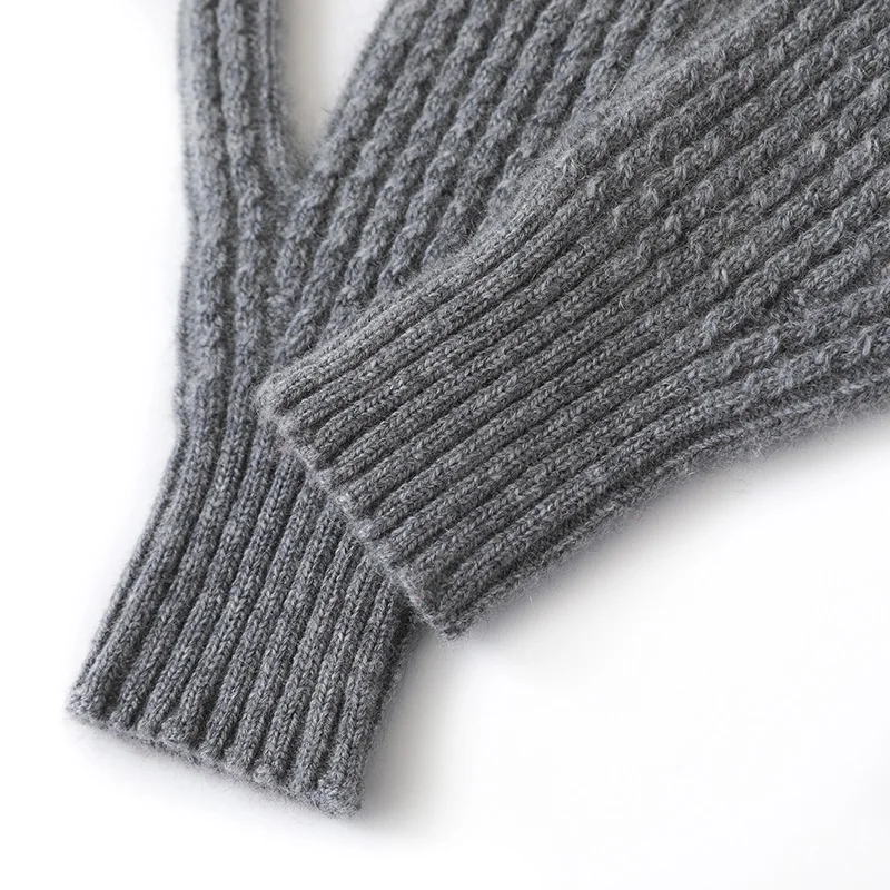 Djzdsm женские вязаные перчатки из 100% кашемира - Фотография_2