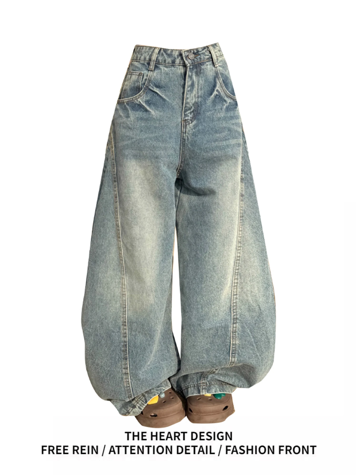 Y2k женские светло-голубые винтажные