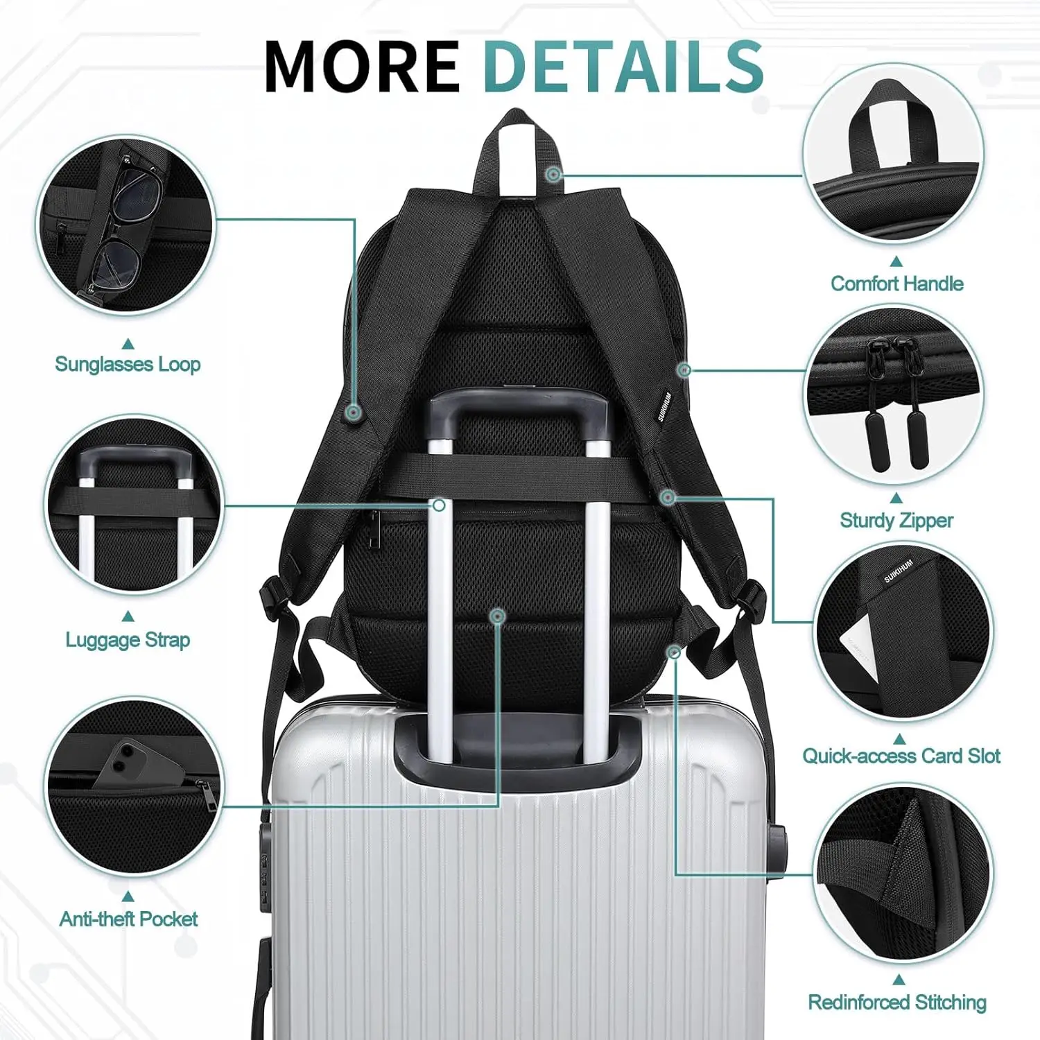 Тонкий рюкзак для ноутбука для мужчин и женщин - Фотография_6