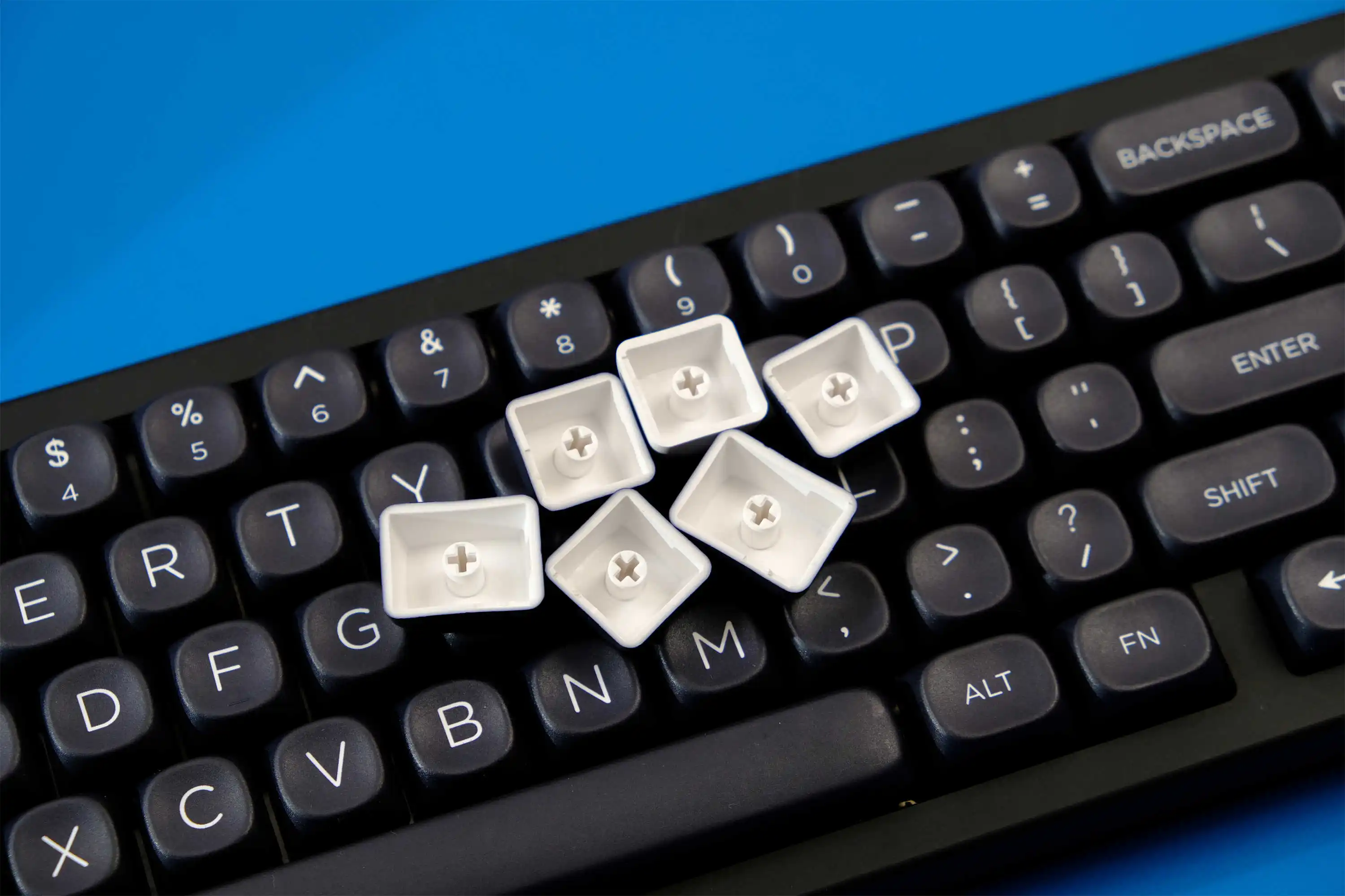 Минималистичные черные колпачки клавиш gmk - Фотография_5