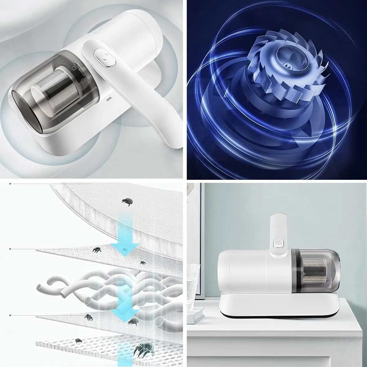 Ручной беспроводной пылесос с уф-излучением 8 кпа - Фотография_4