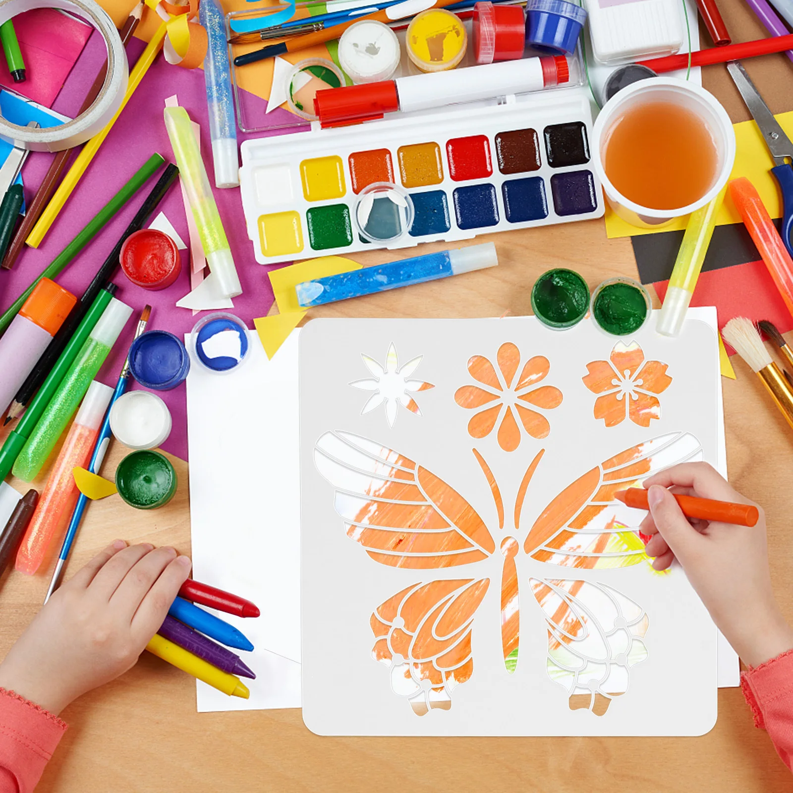 Набор трафаретов для рисования бабочек - Фотография_2