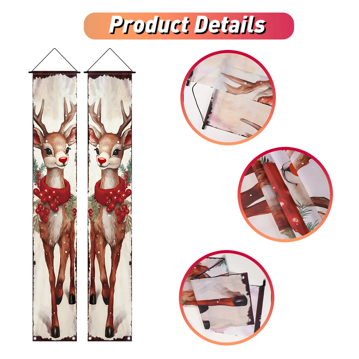 Рождественский подвесной дверной баннер - Фотография_3