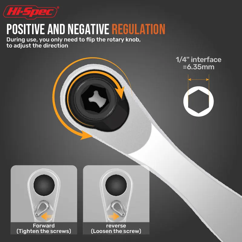 Набор торцевых ключей hi-spec 72-t с мини-трещоткой - Фотография_4