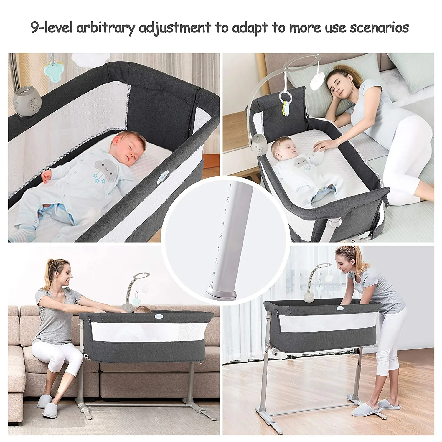 Adjustable portable crib for infant - Фотография_6