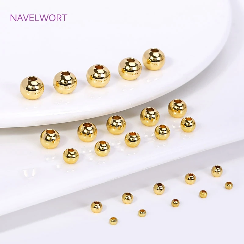 Фурнитура для украшений латунные круглые бусины-разделители 2/2