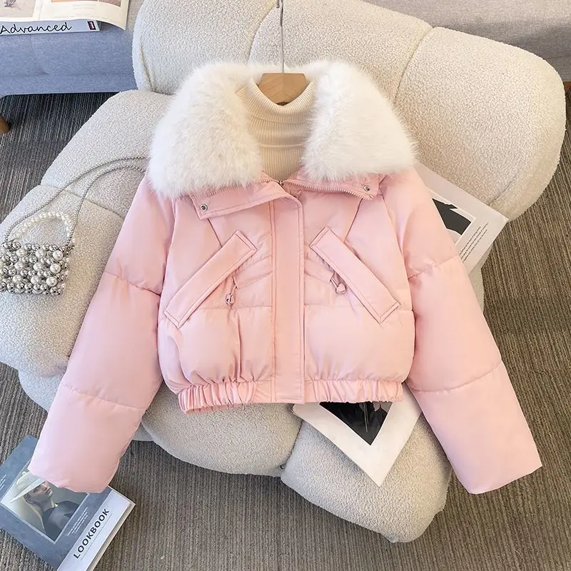 Зимняя женская хлопковая куртка с лацканами нового дизайна 2025 года - Фотография_5