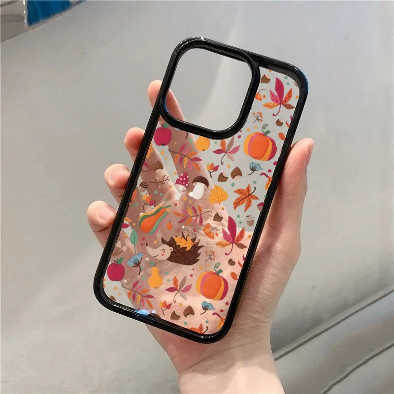 Чехол для телефона с тыквенными осенними листьями для iphone 16 - Фотография_3