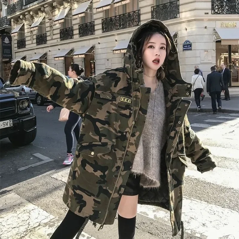 Новые камуфляжные хлопковые парки для женщин - Фотография_5