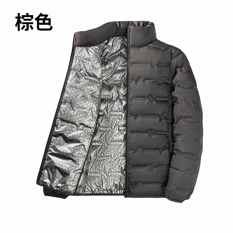 Мужские однотонные пальто с воротником-стойкой и длинным рукавом на молнии - Фотография_6