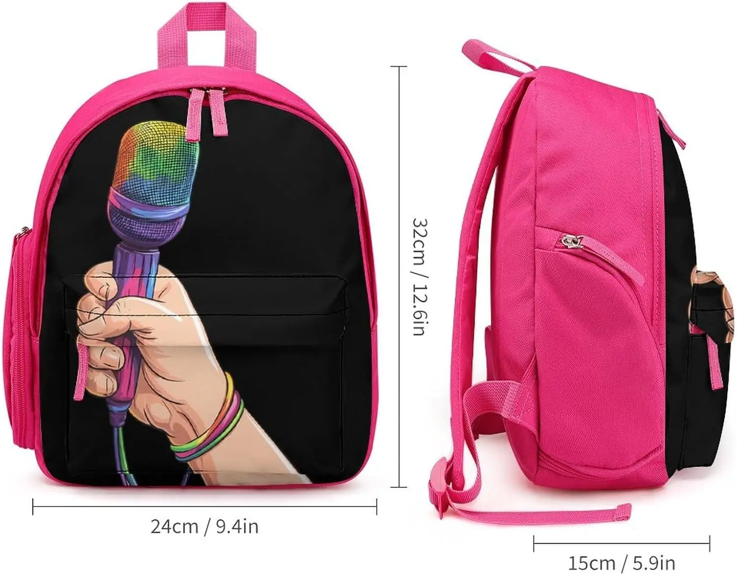 Красочный микрофон в руке - Фотография_2