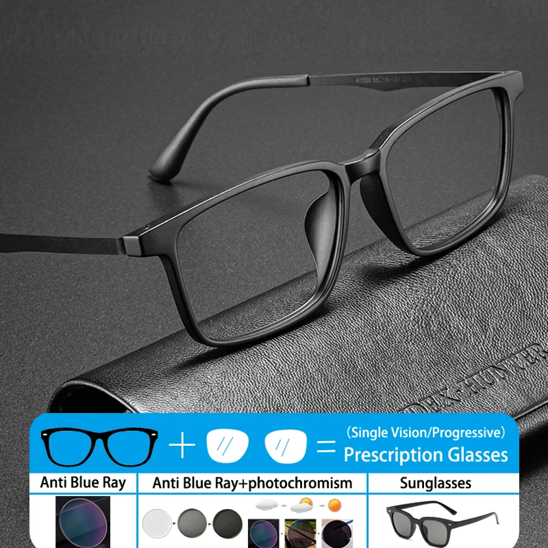 Модные удобные прогрессивные мужские очки в стиле ретро