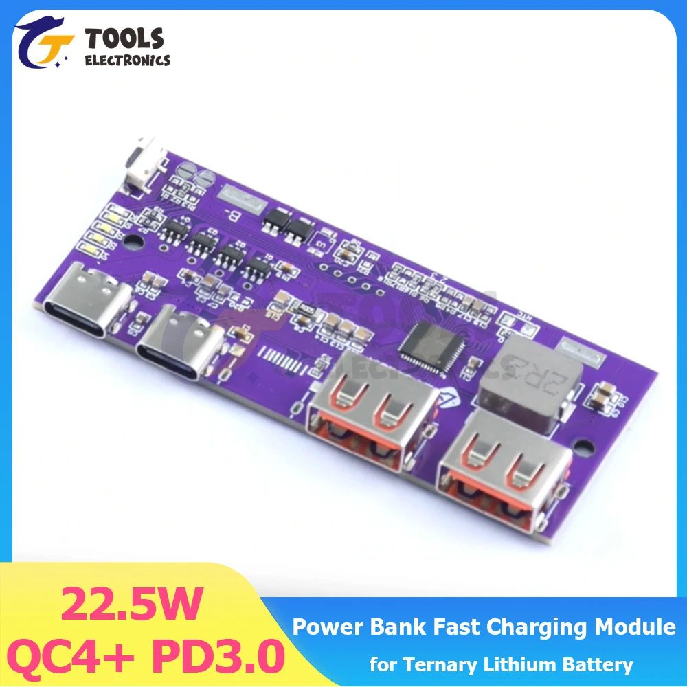 Power bank мобильный модуль питания для быстрой зарядки qc4 + pd3