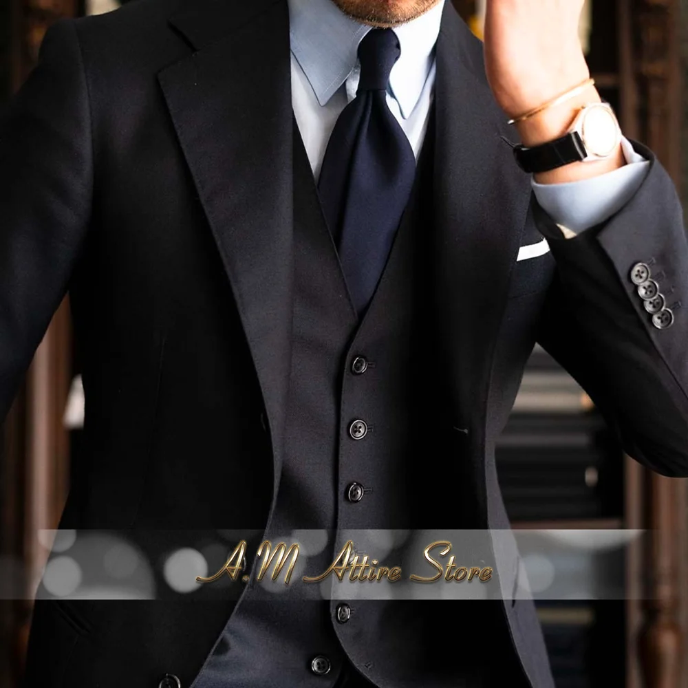 Мужской костюм haute couture черного цвета - Фотография_2