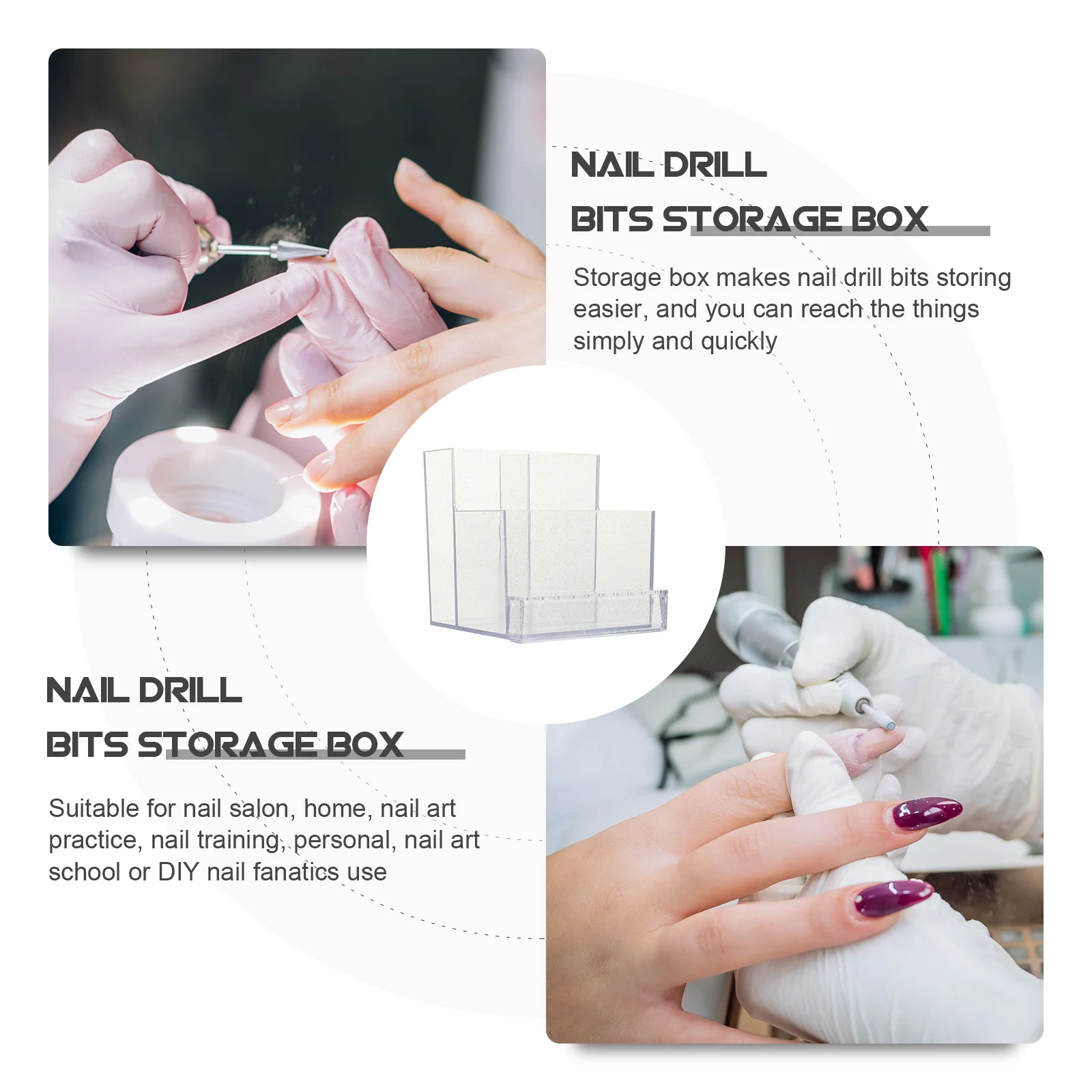 Профессиональный ящик для хранения сверл для ногтей - Фотография_2