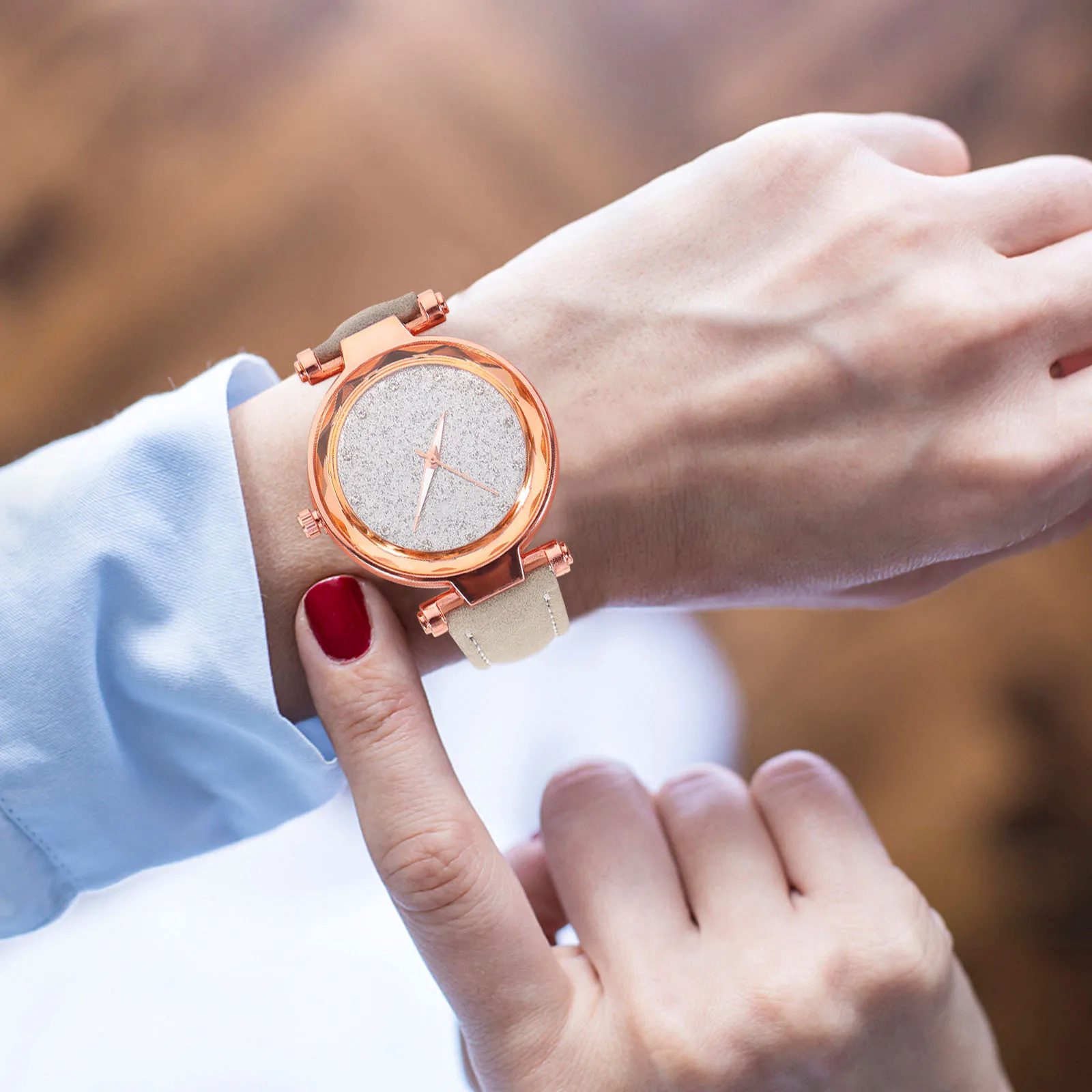 Светящиеся часы серые модные часы