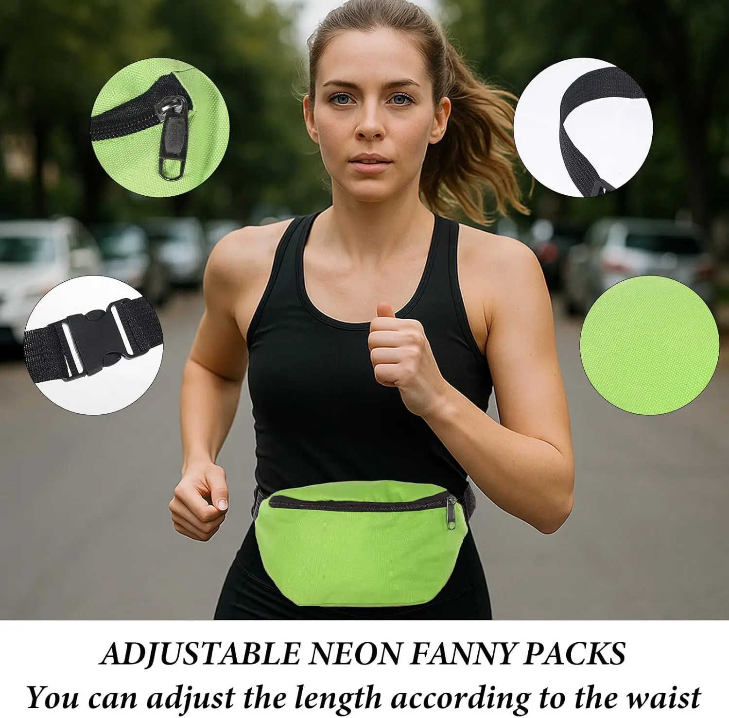 Неоновая поясная сумка в стиле ретро 80-х 90-х годов - Фотография_3