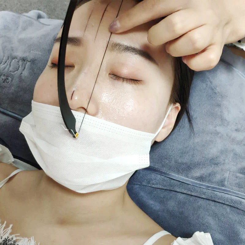 Микроблейдинг лук стрелка линейка - Фотография_5