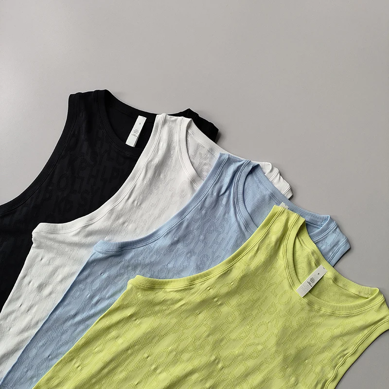 Новая спортивная блузка для пилатеса без рукавов для женщин - Фотография_2