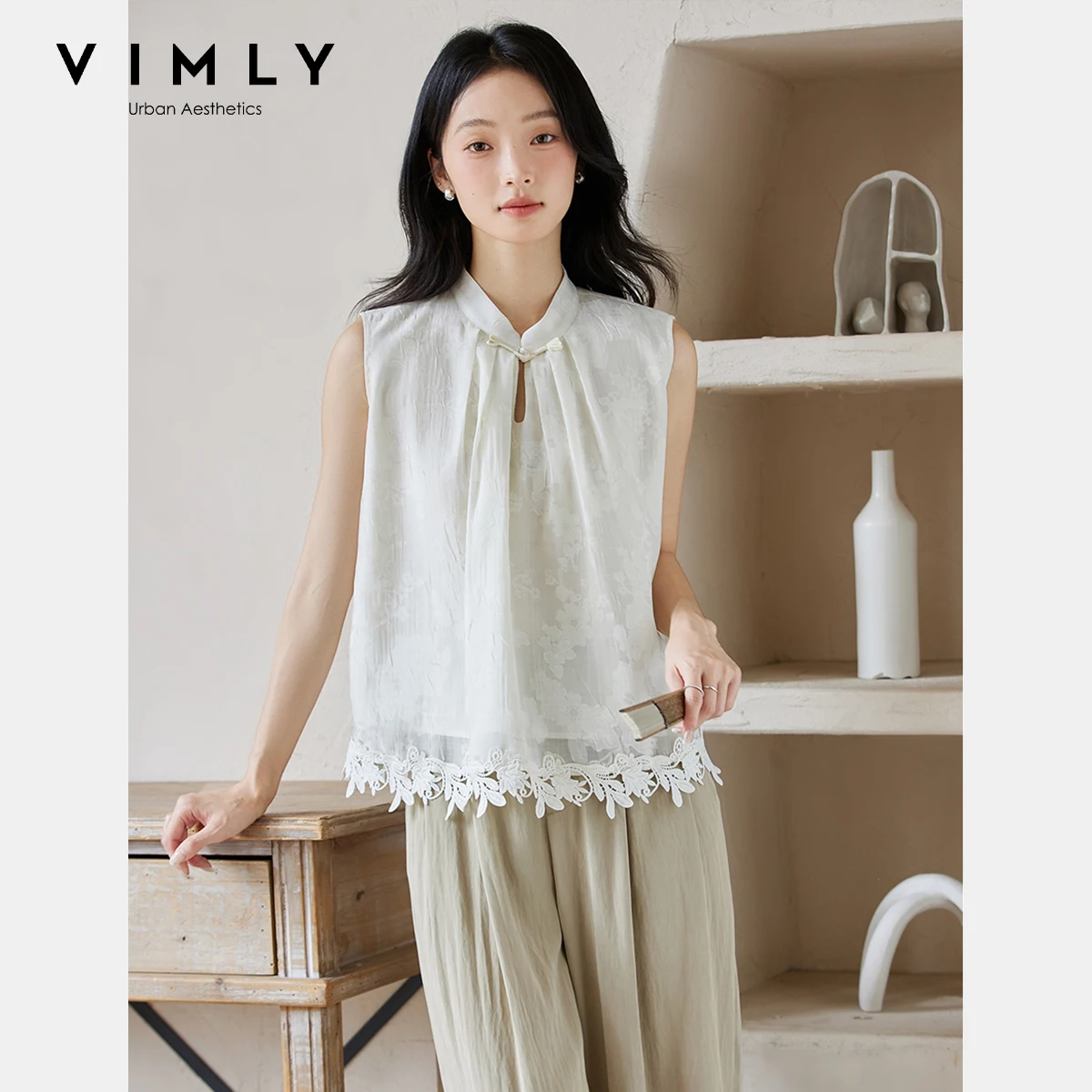 Vimly абрикосовая блузка с цветочным принтом