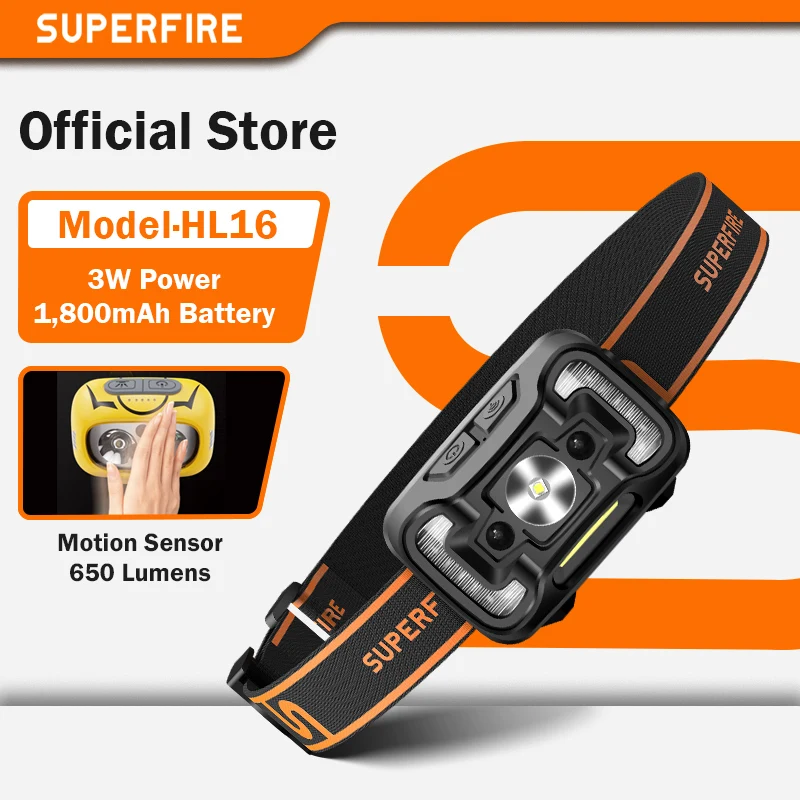 Superfire hl16 сенсорный светодиодный