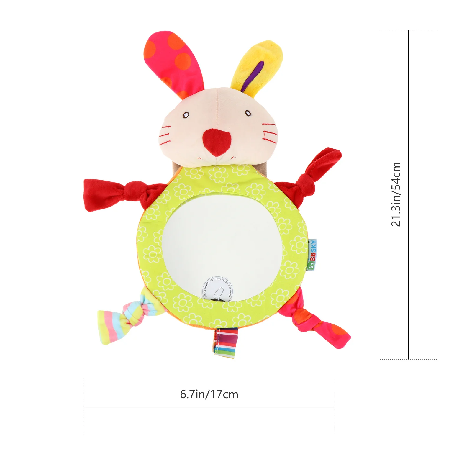 Милое детское автомобильное зеркало с мультяшным кроликом - Фотография_2