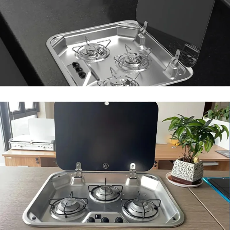 Портативная газовая плита с тремя конфорками для автодома - Фотография_6