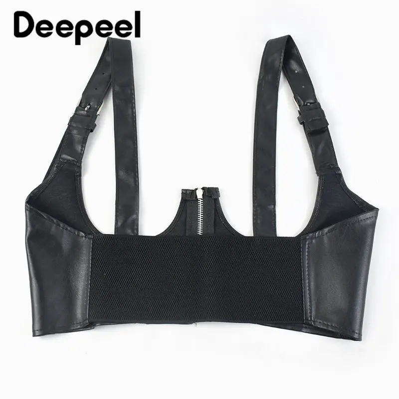 80-100 см, черные подтяжки с декоративным корсетом