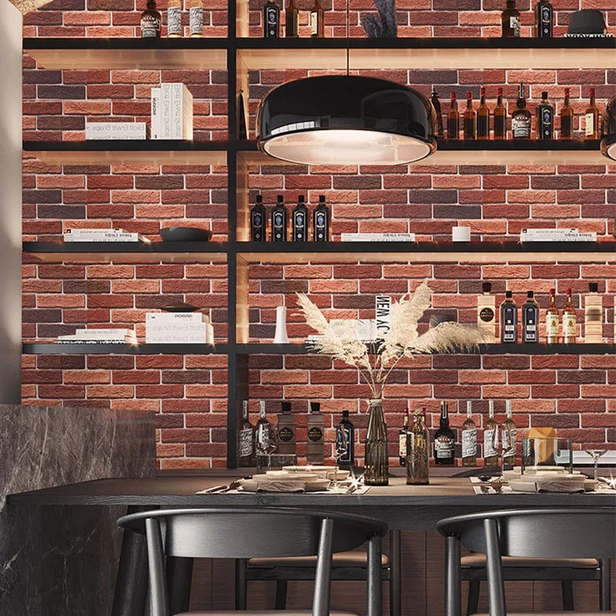 Красный кирпич, влагостойкая водостойкая наклейка для ремонта - Фотография_4