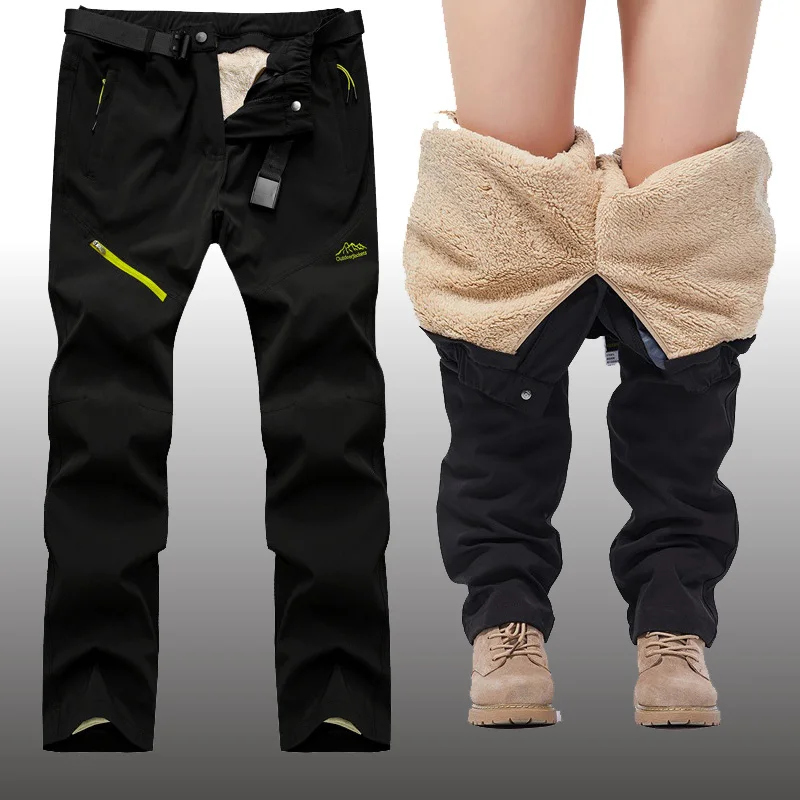 Зимние толстые теплые уличные брюки