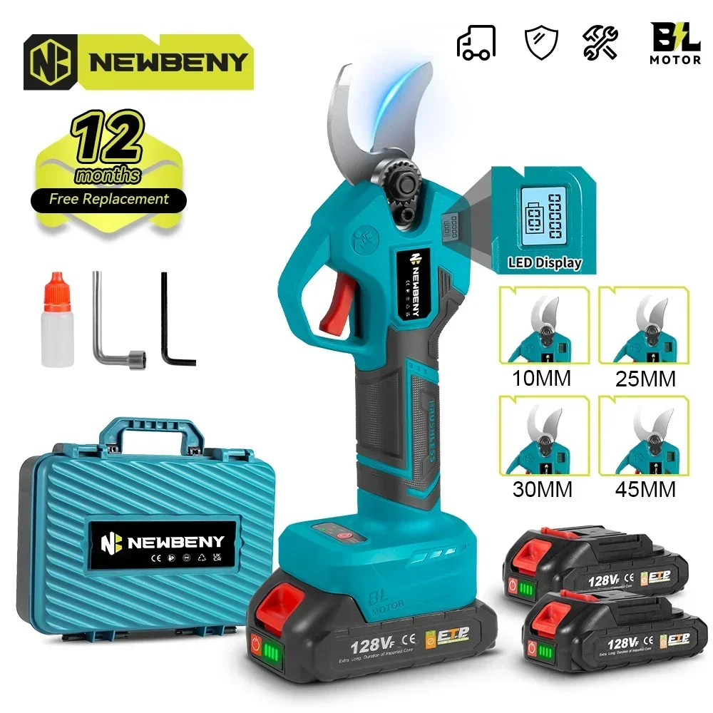 Newbeny 30 мм бесщеточные электрические секаторы с 4 передачами