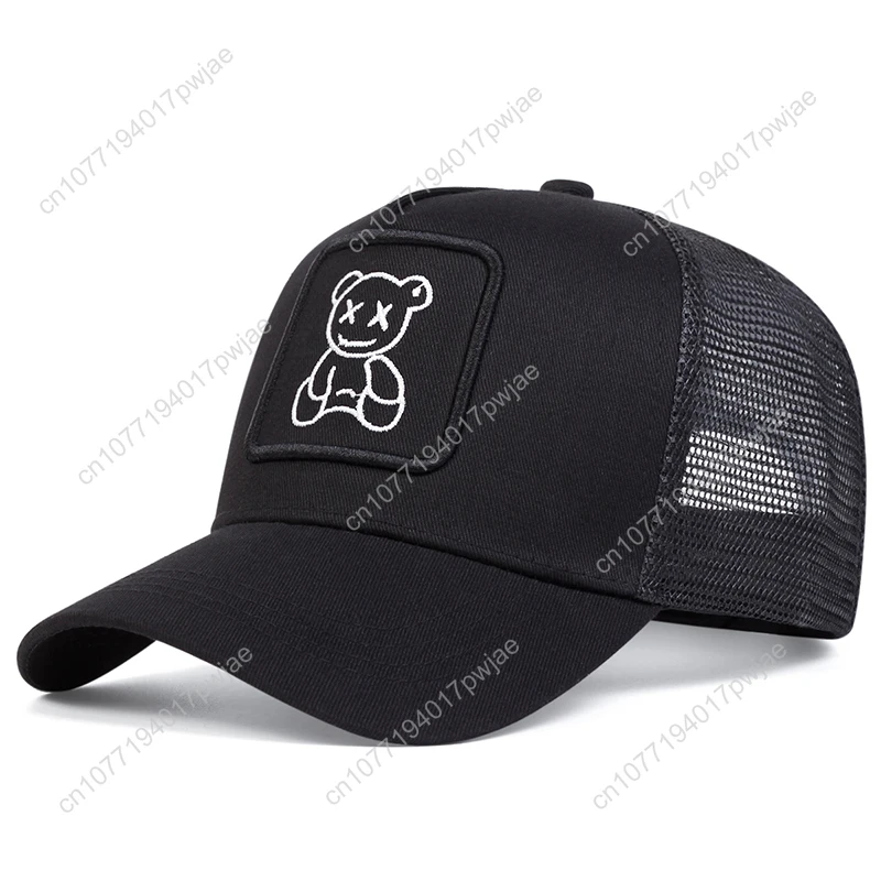 Бейсбольные сетчатые кепки унисекс xx с вышивкой «маленький медвежонок» - Фотография_2