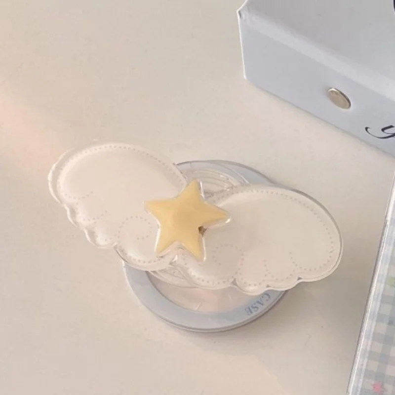 Корейский милый вращающийся чехол с крыльями и звездой для magsafe - Фотография_2