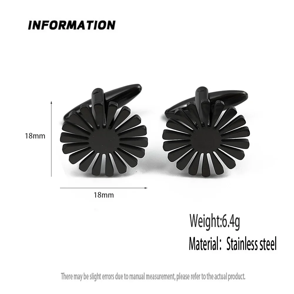 Изысканные элегантные запонки в виде подсолнухов - Фотография_2