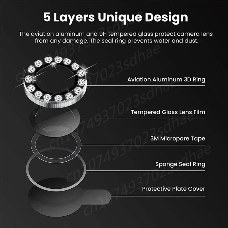 Bling 3d diamond metal camera ring - Фотография_6