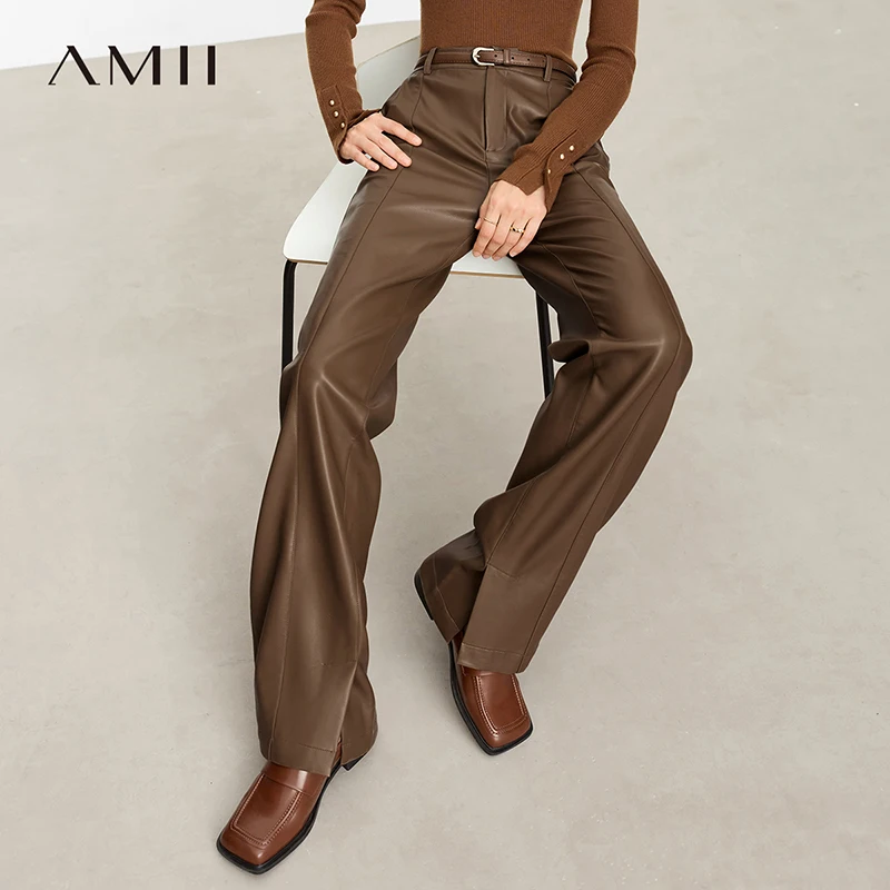 Amii минималистичные повседневные брюки для женщин - Фотография_2