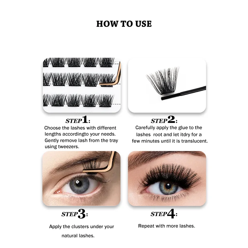 Пушистые кластерные ресницы 80d и 100d - Фотография_3