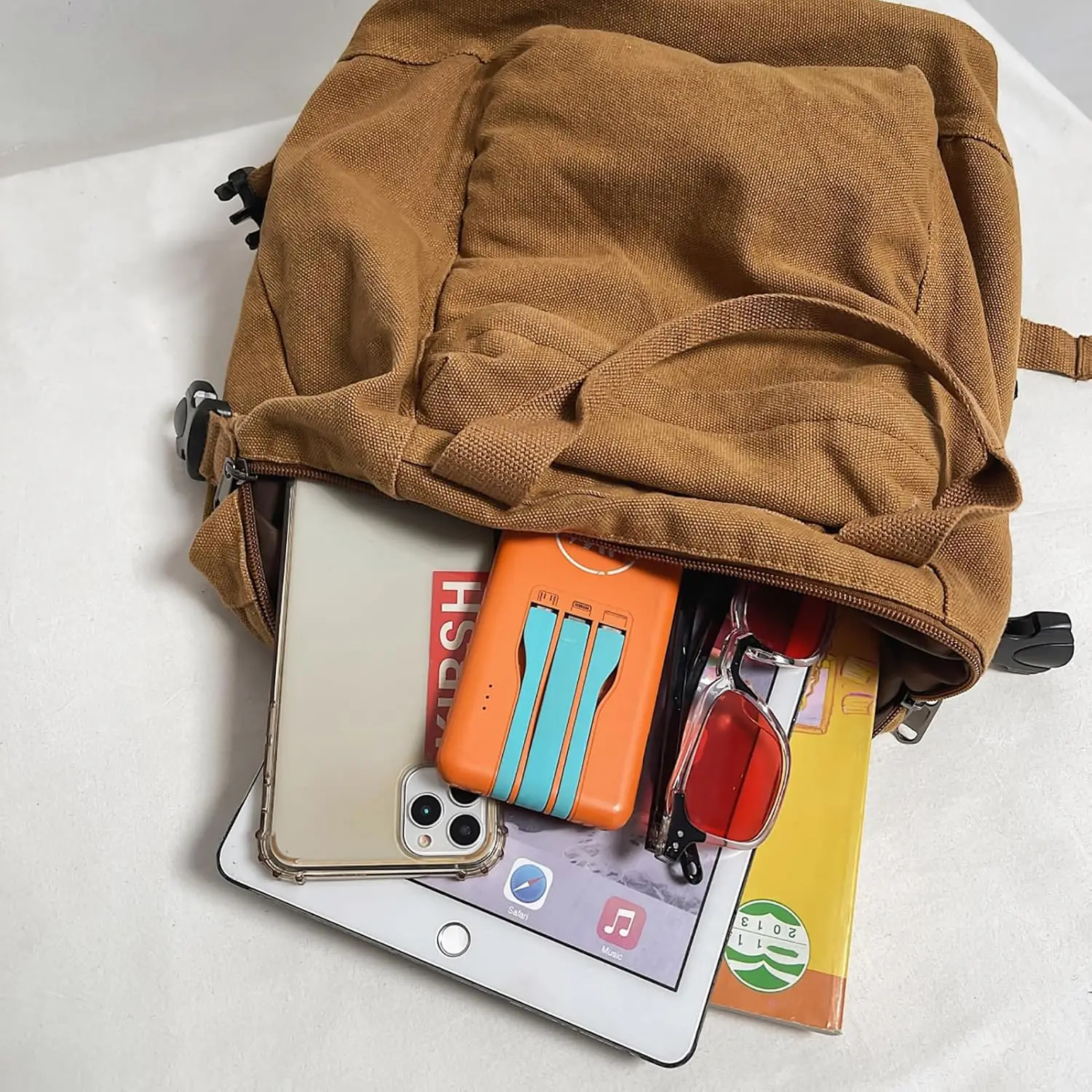 Мини-холщовый рюкзак для женщин и девочек - Фотография_4