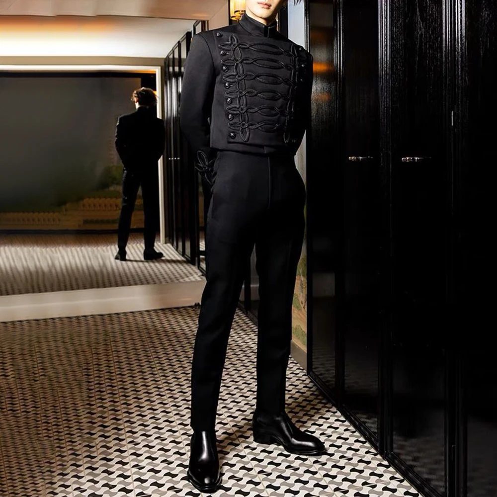 Мужской китайский приталенный костюм - Фотография_3