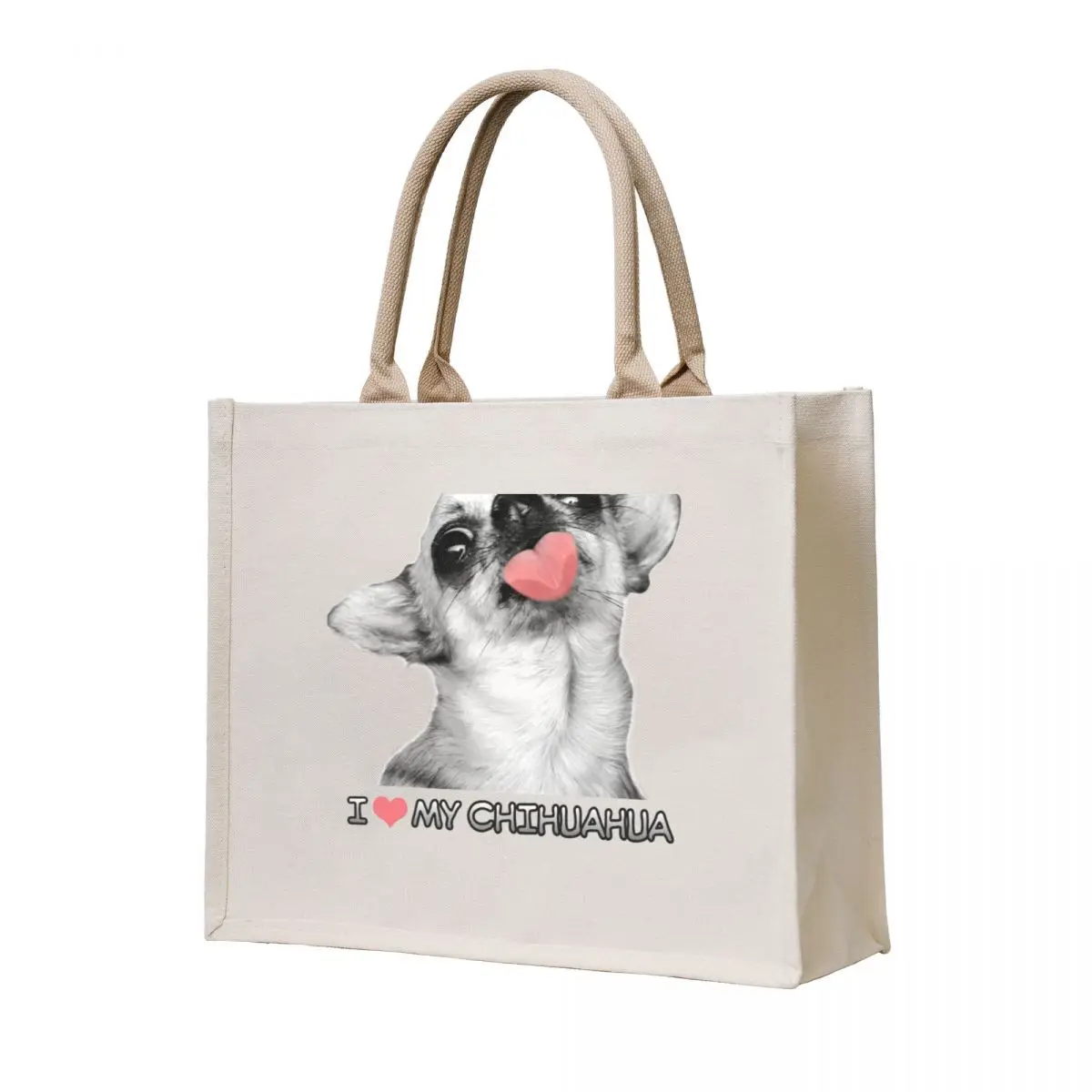 I love my chihuahua tote bag sacs