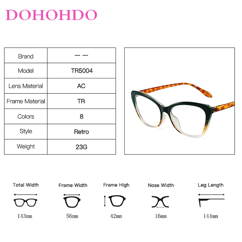 Классические очки tr90 «кошачий глаз» с защитой от синего света - Фотография_5