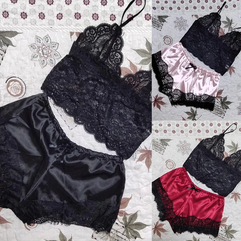 2pcs womens lace sleepwear lingerie - Фотография_2